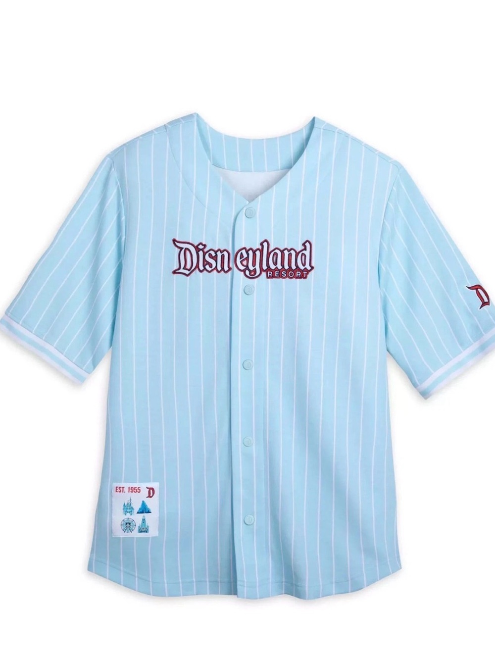Disney Parks Disneyland Resort
Baseball Jersey Pinstripe Shirt New
Great Gift